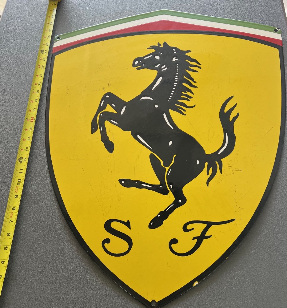 Lot M26-388 - Ferrari Prancing Horse Single Sided Sign | Premier ...